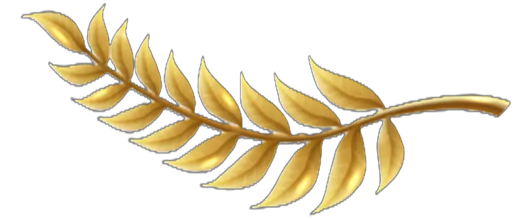 Detalhe de ramo dourado